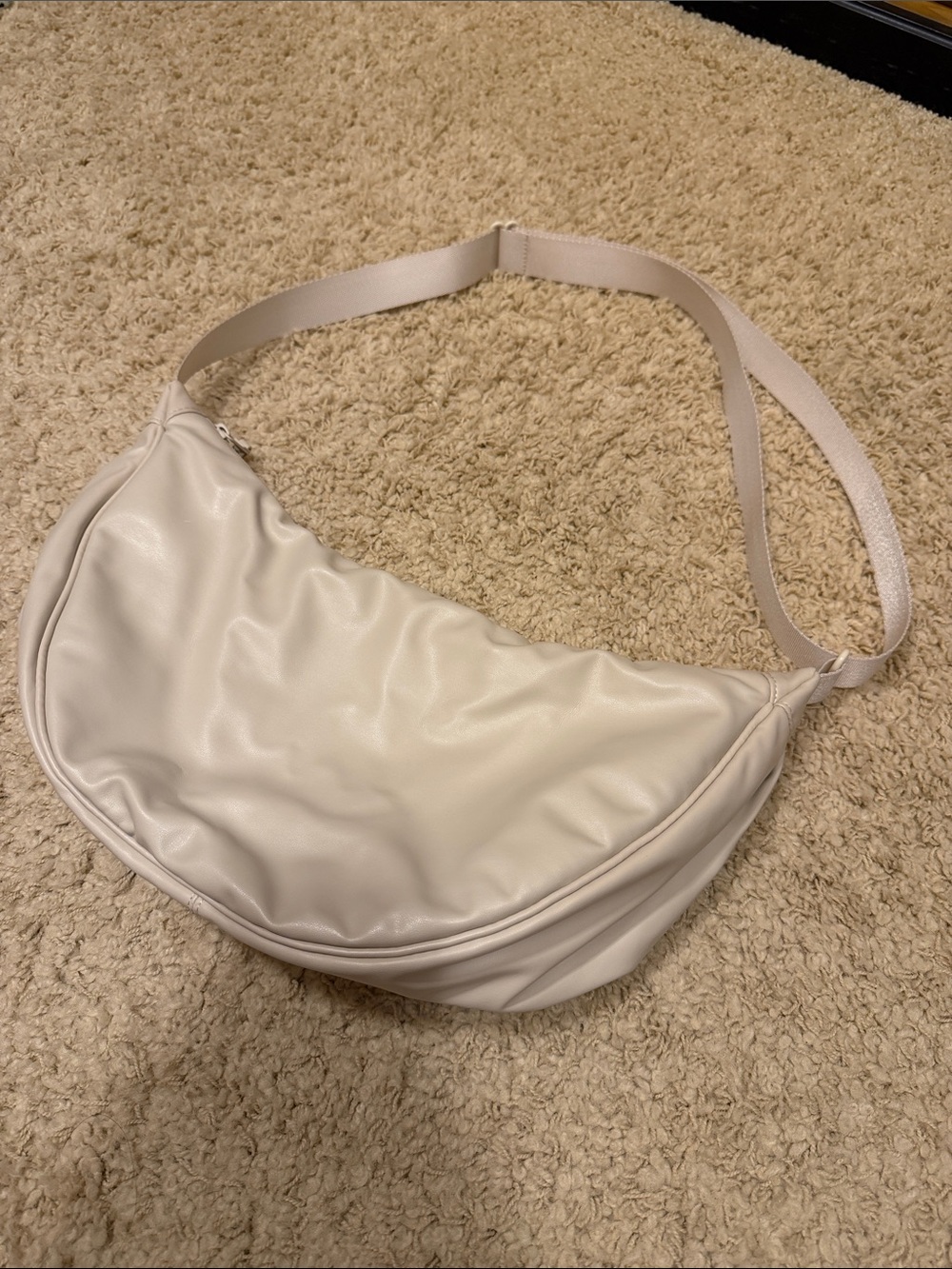Uniqlo Cream Crescent Hobo Shoulder Bag